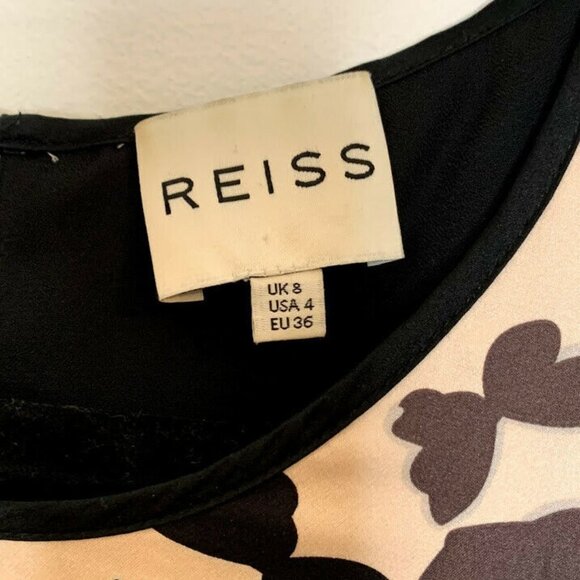 Reiss Size 4 Roe Blush Butterfly Print Silk Dress - Picture 4 of 8